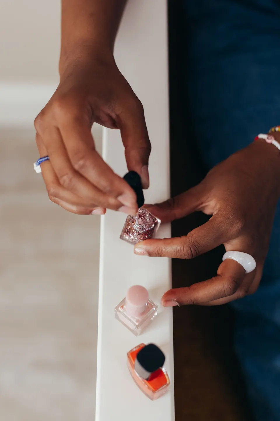 Stock photograph of a manicure or nail appointment