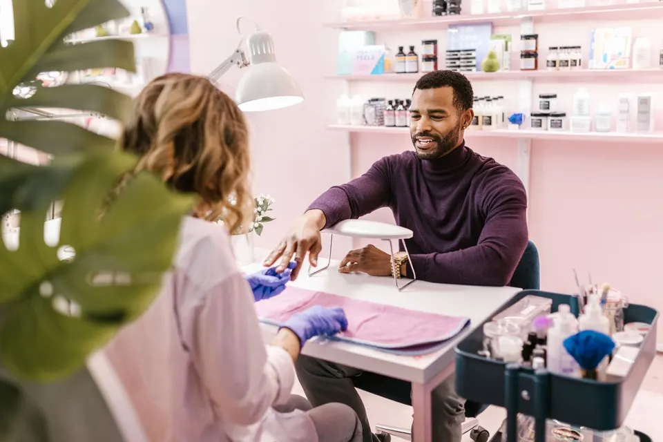 Stock photograph of a manicure or nail appointment