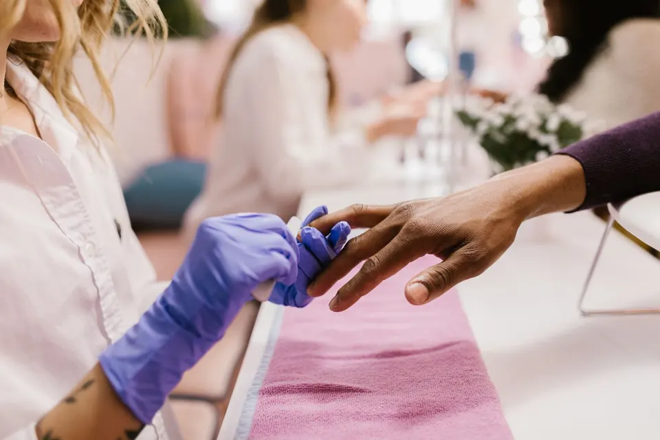 Stock photograph of a manicure or nail appointment