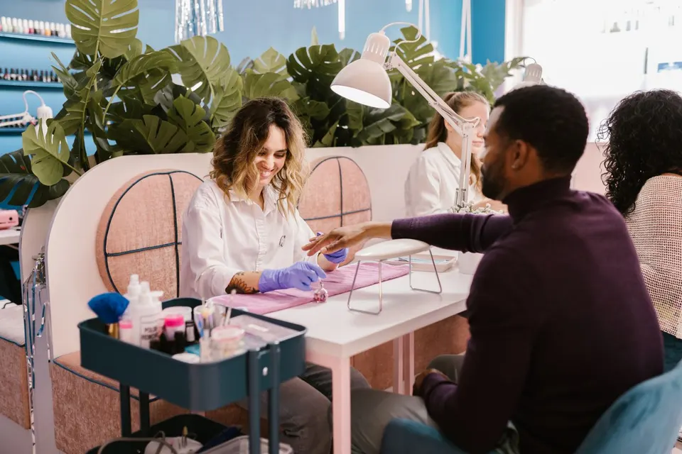 Stock photograph of a manicure or nail appointment