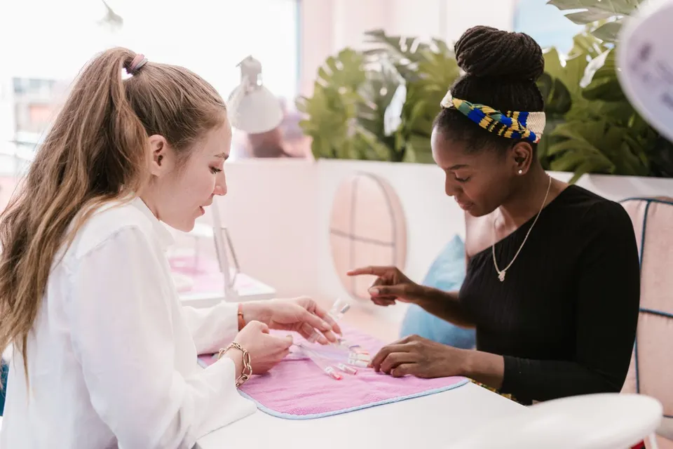 Stock photograph of a manicure or nail appointment