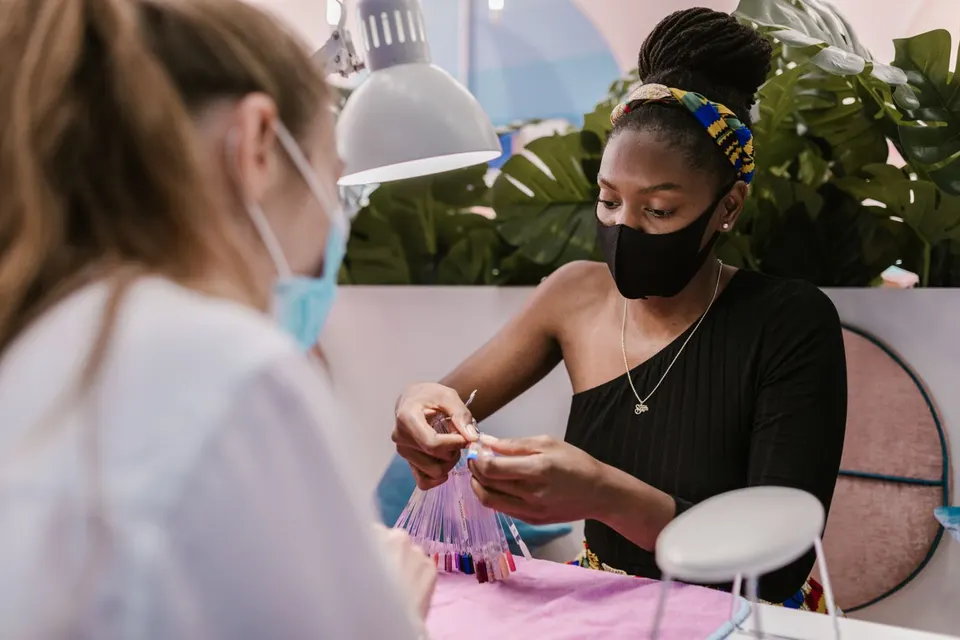 Stock photograph of a manicure or nail appointment