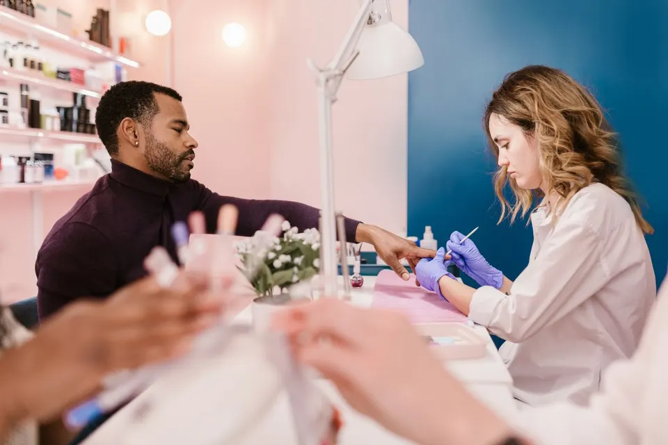 Stock photograph of a manicure or nail appointment