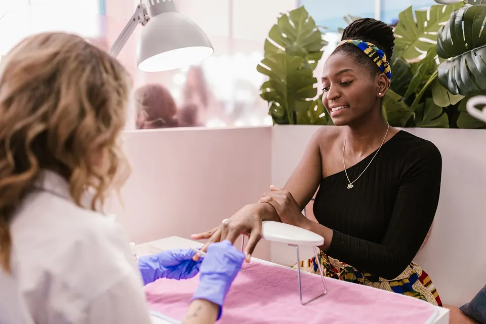 Stock photograph of a manicure or nail appointment