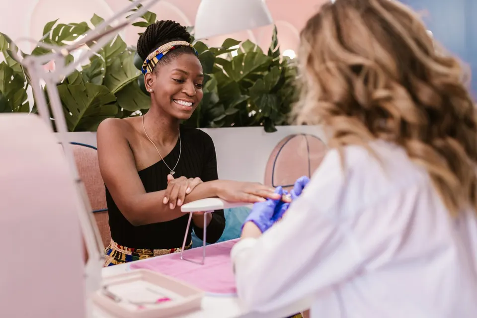 Stock photograph of a manicure or nail appointment